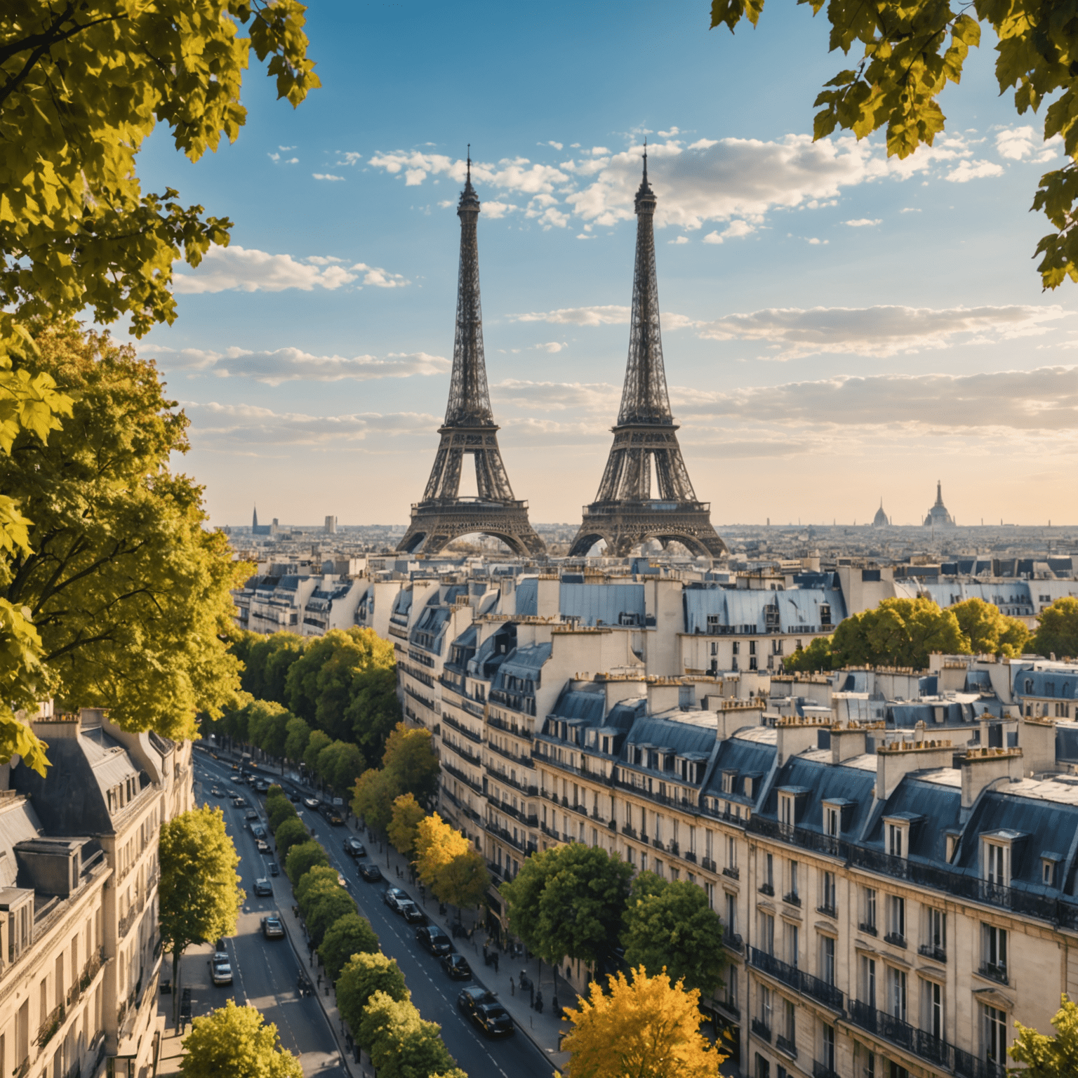 Stunning view of Paris with the Eiffel Tower, representing a popular destination for Gmqn travelers